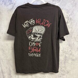 SRH King Klick Spade Skull T Shirt Mens Large Faded Black Y2K Grunge